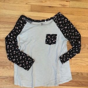 Flowered Baseball T :)
